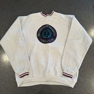 Vintage Muirfield Village Golf Club Sweatshirt Mens Large Grey USA Made 90s
